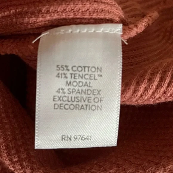 {J. Jill} Embroidered Waffle Knit with Hood in Dusty Rose - Womens XL - Picture 9 of 10